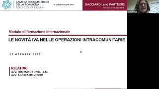 Webinar Le novità Iva nelle Operazioni Intracomunitarie  22 10 2020 [upl. by Zilvia811]