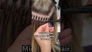 Microlink Hair Extensions tutorial in 10 seconds hairextensions microlinks hairtutorial hair [upl. by Kurr284]