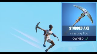 STUDDED AXE Fortnite Gameplay [upl. by Notlem871]