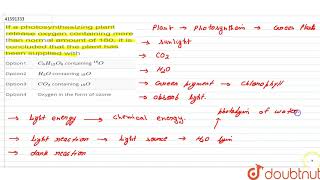 If a photosynthesizing plant release oxygen containing more than normal amount of 180 [upl. by Enaxor]