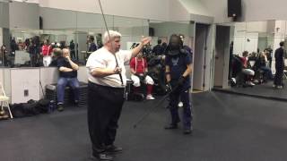 LIHFS Longsword Seminar Hugh Knight discusses the zwerchau  December 17 2016 [upl. by Jay]