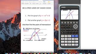 Point of Intersection on Casio CG 50 [upl. by Biggs484]