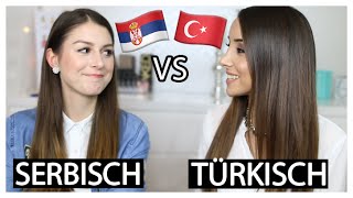 SERBISCH vs TÜRKISCH  SPRACHEN CHALLENGE mit Sara Desideria  Funda Demirezen [upl. by Neeuq]