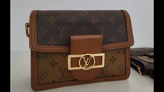 Louis Vuitton Mini Dauphine Bag Review What fits pros and cons tear and wear [upl. by Negam]