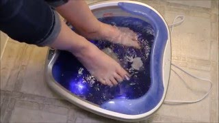 Homedics JetSpa Elite with Heat  Demo  Review FOOT SPA [upl. by Ellehsor250]