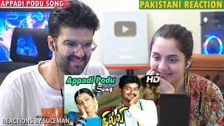 Pakistani Couple Reacts To Appadi Podu Song  Ghilli  Vijay  Trisha  Dharani  Vidyasagar [upl. by Onibas]