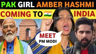 PAKISTANI GIRL AMBER HASHMI WANTS TO MEET PM MODI REACTION ON INDIA REAL ENTERTAINMENT TV LATEST [upl. by Len]