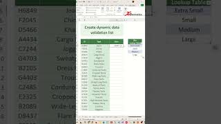 Create dynamic data validation list in Excel  Excel Tips and Tricks [upl. by Liponis]