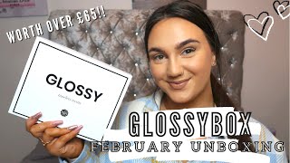 GLOSSYBOX FEBRUARY 2022 UNBOXING  DISCOUNT CODE  CAITLIN SINNETT [upl. by Asiulairam]