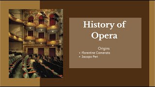 History of opera lesson 1 Origins Florentine Camerata Jacopo Peri [upl. by Cyb]