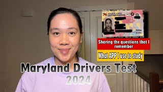 MARYLAND DMV DRIVERS PERMIT TEST 2024 [upl. by Sedecram]