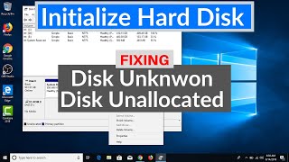 How to Initialize Hard Drive  Disk Unknown Not Initialized Unallocated FIX [upl. by Inaleon]