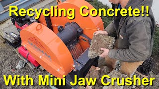 Recycling Concrete Using A Mini Jaw Crusher  Small Scale Crushing Solutions [upl. by Notse]