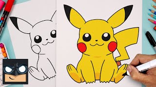 How To Draw Pikachu  Pokemon for BEGINNERS [upl. by Olinde]