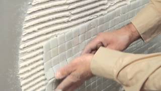 VIDREPUR GLASS MOSAICS  Tile installation on a bathroom tutorial [upl. by Damick]