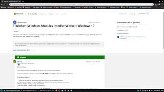 TiWorkerexe Microsoft Windows 10 VS CPU computer FR [upl. by Buff]