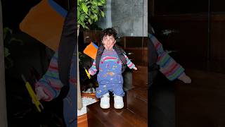 Muñeco Chucky  DISFRACES QUE SE PUEDEN HACER EN CASA PARTE 13 halloweenwithshorts halloween [upl. by Beverley]