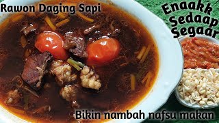 Resep Rawon Daging Sapi yang EnakSedapamp Segaruntuk 2 porsi kali masakbeef rawon recipe [upl. by Aneev]