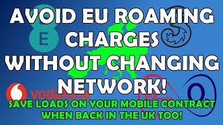 📱 How To Avoid Roaming Charges When Travelling From the UK To Europe without Changing Network 📱 [upl. by Llertnek]