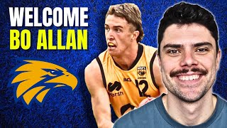 Eagles Pick Bo Allan  AFL Draft Day 1 Reaction [upl. by Rainie]