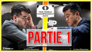 SchachWM 2023 Ian Nepomniachtchi vs Ding Liren  Partie 1 [upl. by Henriques]