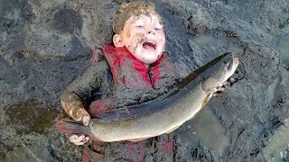 Catch amp Cook Bowfin aka Mudfish choupique grinnel dogfish  How to catch bowfin [upl. by Herrod]