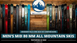 2024 Mens Mid80 mm All Mountain Ski Comparison with SkiEssentialscom [upl. by Ocirderf202]