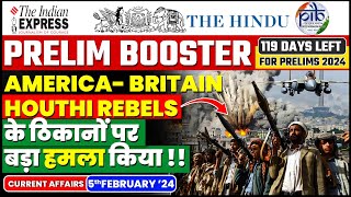 5 February 2024 Current Affairs  Today Hindu Newspaper  Daily Current Affairs  5 February 2024 [upl. by Ahsinrac425]