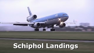 Amsterdam Airport Schiphol 20 landings on runway 18R36L Polderbaan [upl. by Beller]