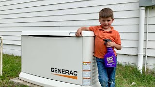 Servicing and transfer testing a 24kw Generac standby generator [upl. by Rotce11]