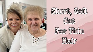 Short Hair for Thin Hairstyles For women Over 70 [upl. by Haleak656]