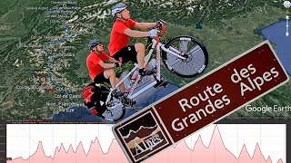 Tandem Bicycle Tour Across France Overview of the Route of the Grand Alps Watch before you go [upl. by Annuhsal448]