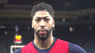 Anthony Davis talks about what the Pelicans are doing to prepare for the Golden State Warriors [upl. by Sakul]