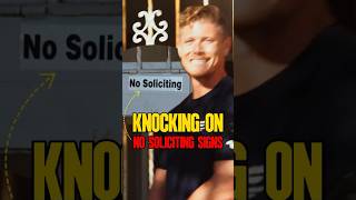 Knocking on No soliciting signs sales salespitch energycrisis [upl. by Messab]