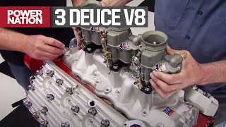 Ford Flathead Gets A Race Cam And TriPowered Intake Setup  Engine Power S1 E14 [upl. by Ahsenal]