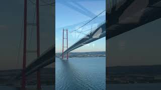 Sailing under the longest suspension Canakkale Suspension Bridge turkey asia europe viralvideo [upl. by Annoynek]