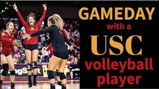 A DAY IN THE LIFE USC VOLLEYBALL GAMEDAY [upl. by Aluk]