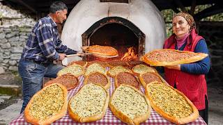 How its Actually Made  Turkish Pide and Baklava by Hand in Village [upl. by Charie]