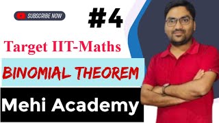 Binomial Theorem  XI  IIT JEE  Mehi Academy Delhi Live Stream  L4 I [upl. by Horst]