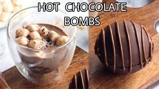 Easy Hot chocolate bombs recipe  Eggless no bake dessert for Christmas [upl. by Yssej569]