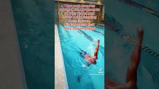 backstroke swimming Sink Oar Swim Drill [upl. by Eidna]