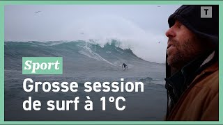 En plein hiver ces surfeurs bretons défient les vagues de La Torche [upl. by Lirva892]