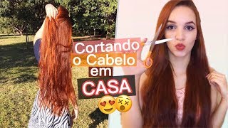 Cortando o cabelo em casa  Corte reto sozinha e sem medo  Debora Freitas [upl. by Dehlia]