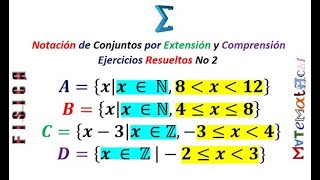 EXTENSIÓN Y COMPRENSIÓN DE CONJUNTOS  varios ejemplos [upl. by Karla]