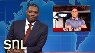 Weekend Update Dwayne Johnsons Wax Figure Southwest Airlines Bag Tracking Feature  SNL [upl. by Adahs]