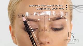 Deluxe Brows® Microblading Tutorial Sticky Ruler [upl. by Nolte]