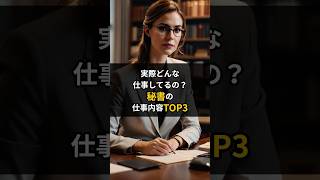 秘書の仕事内容TOP3 shorts 雑学 海外の仕事 仕事 求人 雑学 給料 転職 稼ぐ 海外就職 グローバル 海外ライフ 海外移住 移住 ワーキングホリデー 留学 [upl. by Jim791]