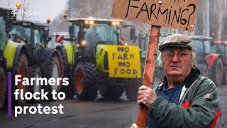 Farmers protest Welsh government in their thousands [upl. by Gayla165]