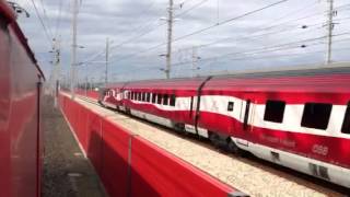 Railjet mit 250 kmh durch Bf Tullnerfeld [upl. by Arluene]