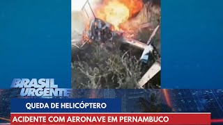 Helicóptero cai em Caruaru Pernambuco  Brasil Urgente [upl. by Edals]